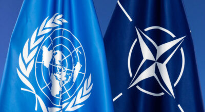 UN and NATO Flag